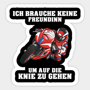 Ich brauche keine Freundin, um auf die Knie zu gehen Sticker